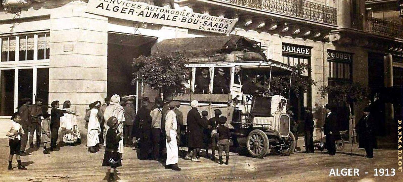 2431- Alger - Depart Ligne Alger-Aumale-Bou-Saada2 - 1913 .jpg